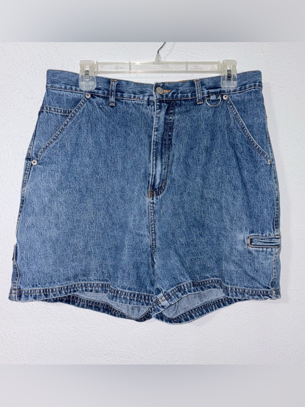 Bill Blass Jeans Denim Shorts High Rise Utility Carpenter Vintage Style